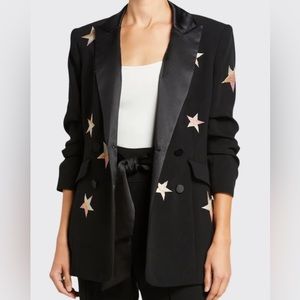 NWOT Cinq a Sept Lila Blazer with embroidered metallic stars